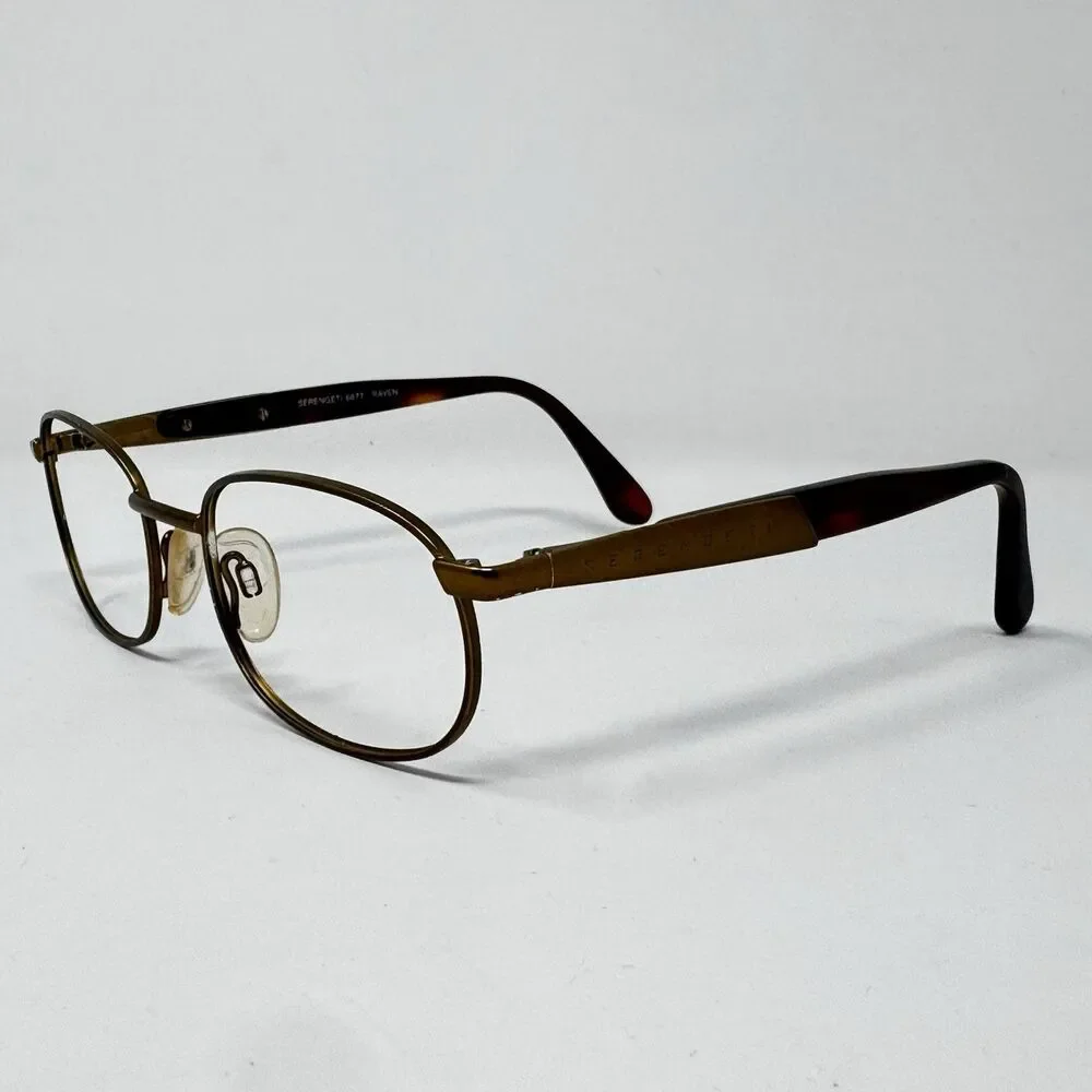 Vintage Serengeti Raven 6677 Bronze Tortoise Sunglass Frames 52-19-135 Italy
